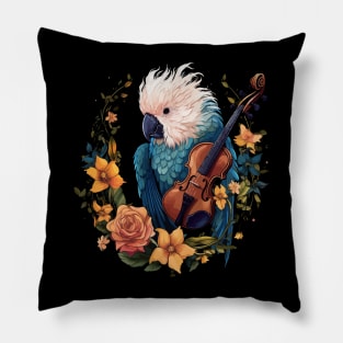 Cockatoo Playing Violin Pillow