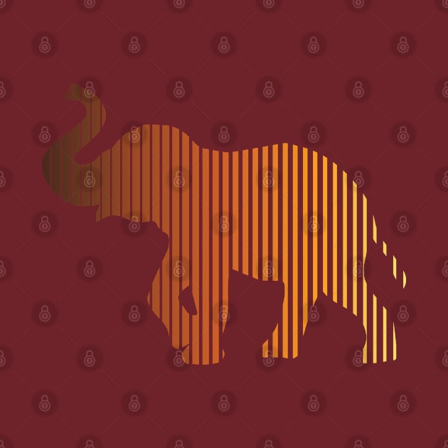 Elephant Multi-color Animal Gradient by shultcreative