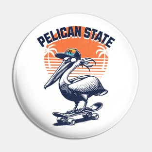 Pelican State Skating Pelican Pin