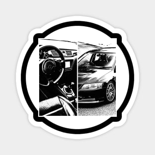 MITSUBISHI LANCER EVO IX Black 'N White 5 (Black Version) Magnet