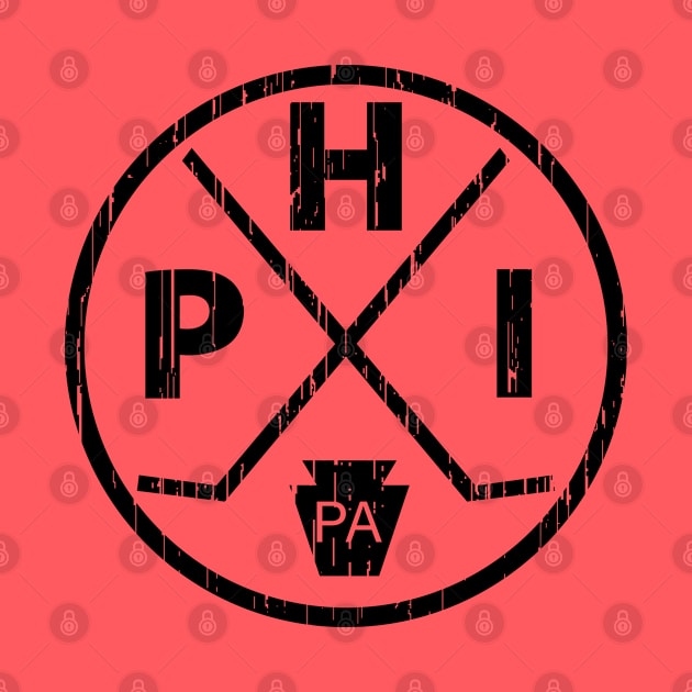 Philadelphia Hockey PHI Orange and Black Keystone State Pennsylvania by TeeCreations