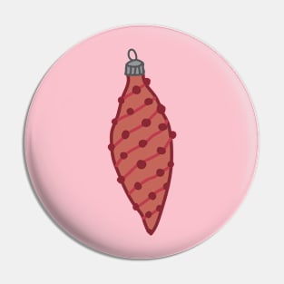 Red Christmas Ornament Pin