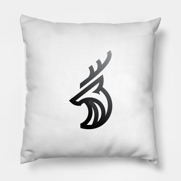 simple deer antler Pillow by Aksa Inov