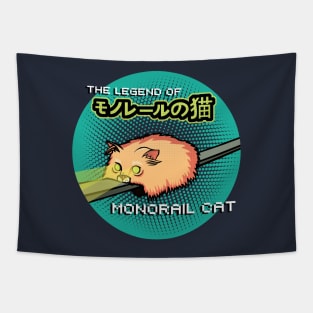 The Legend of Monorail Cat Tapestry