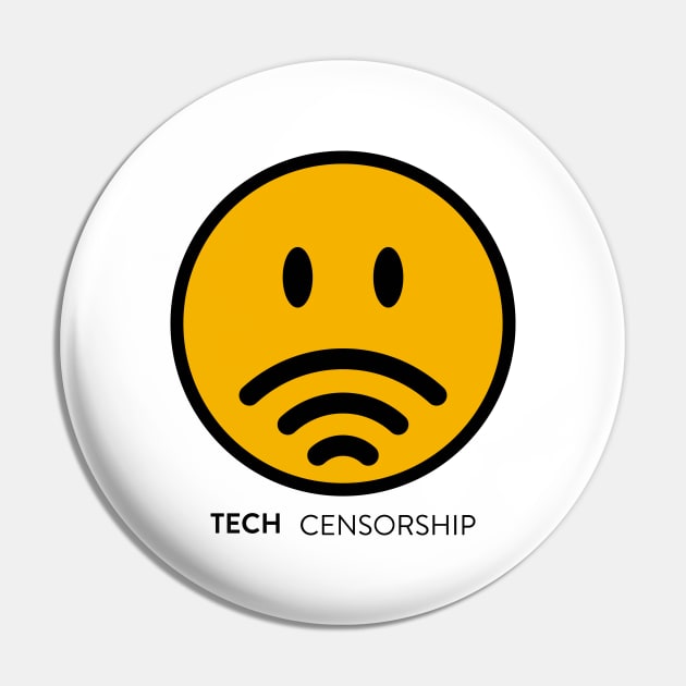 Mr-Fi Tech Censorship - Light Shirts Only Pin by sadicus