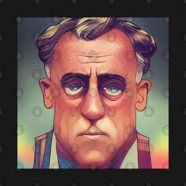Franklin D. Roosevelt Portrait | American President | Comics style by Classical