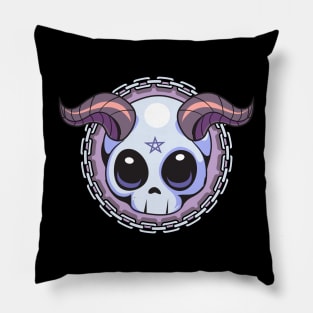 Pastel Goth Kawaii Skull Pillow