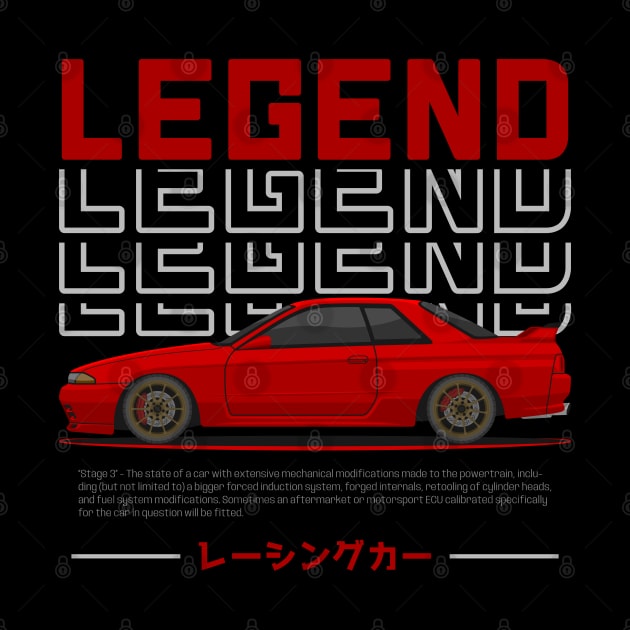 Red JDM Legend Skyline R32 by GoldenTuners