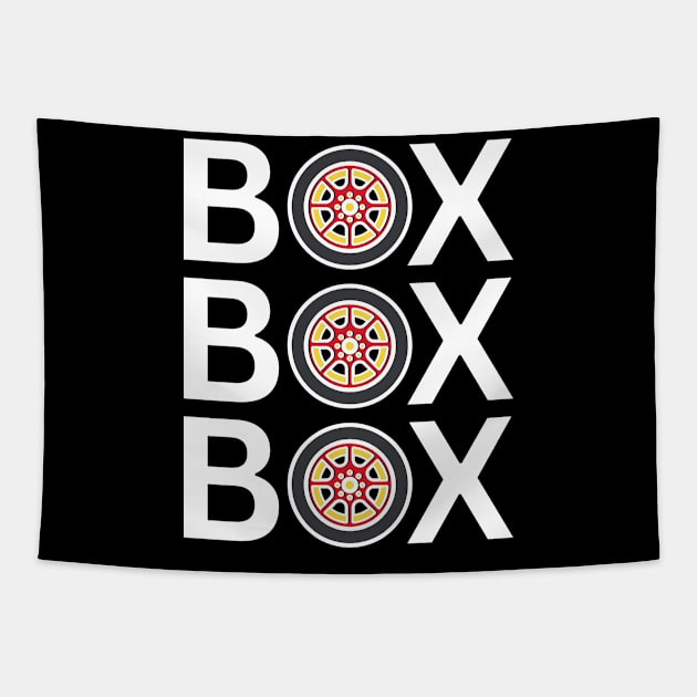 box box box formula 1 - formula 1 box box box - formula 1 Tapestry by Fashion planet