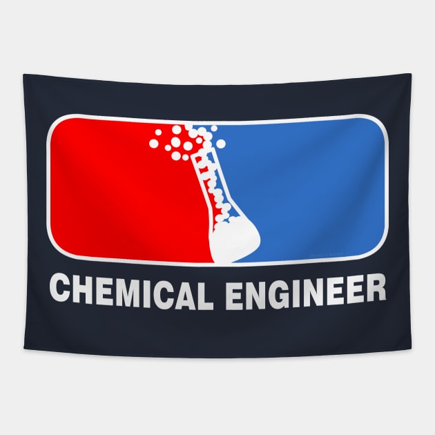 Chemical Engineer League White Text Tapestry by Barthol Graphics