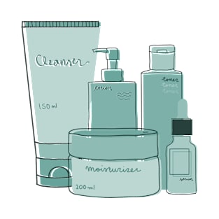 Skincare Essentials (Teal Theme) T-Shirt