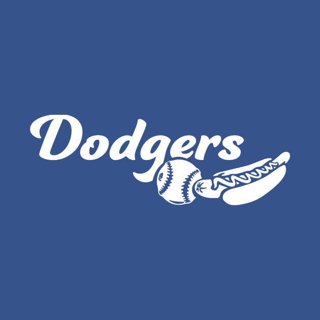 Dodgers Ball and Dog by Throwzack