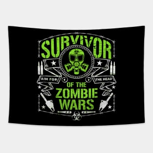 Halloween Survivor of the Zombie Wars Tapestry