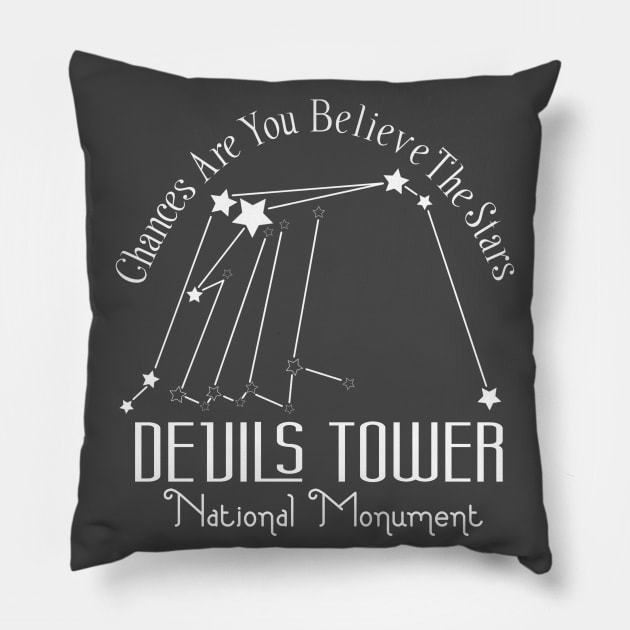 Devils Tower National Monument Pillow by PanicMoon