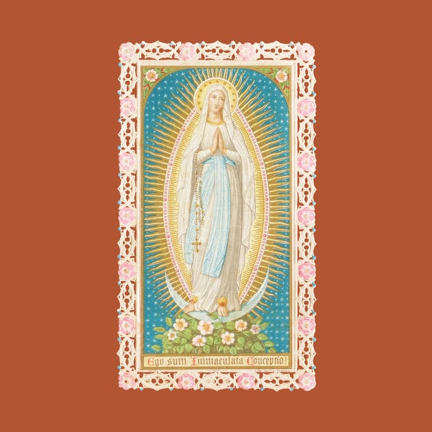 Our Lady of the Immaculate Conception Lace Holy Card by Catholicamtees