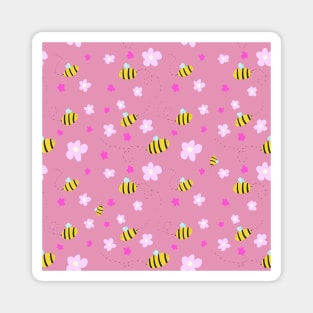 Bees and daisies Magnet