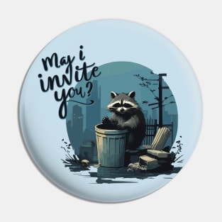 Racoon Invitation Pin