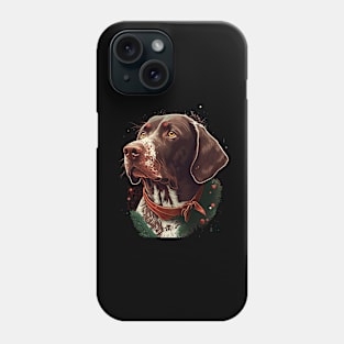 Pointer dog christmas Phone Case