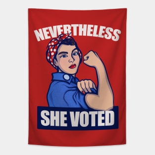 Nevertheless she Voted Tapestry