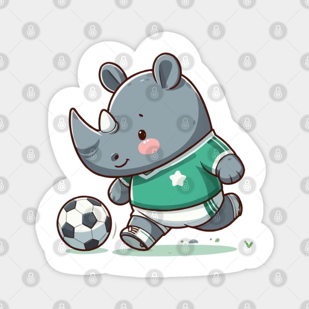 Rhino as Soccer player at Soccer Magnet by fikriamrullah