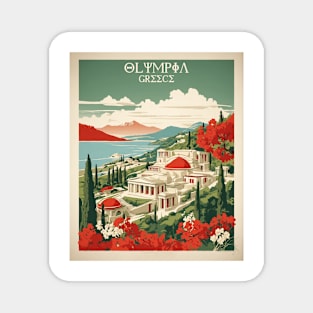 Olympia Greece Tourism Vintage Poster Magnet