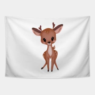 Cute Deer Drawing Tapestry