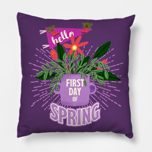 First day of Spring Pillow