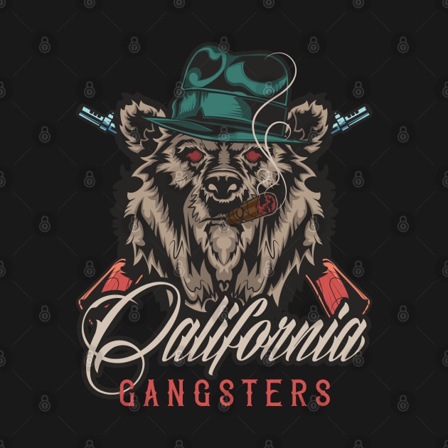 California Bear Gangster Cigar Design by FilsonDesigns