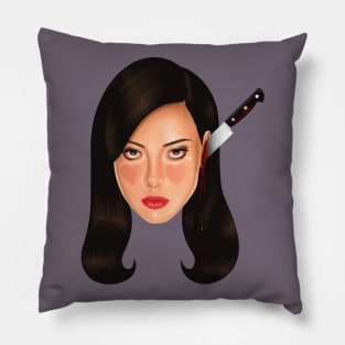 Aubrey Plaza Horror Film Pillow