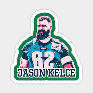 Jason Kelce Retro Fan Art Magnet