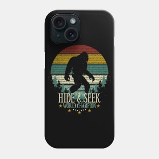 Hide and Seek World Champion Retro Vintage Bigfoot Sunset Phone Case