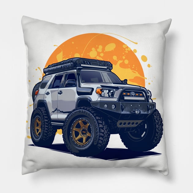 SUV Offroad Artwork Pillow by Aiqkids Design