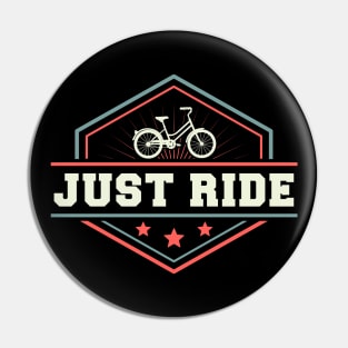 JUST RIDE RETRO BIKE CLUB Pin