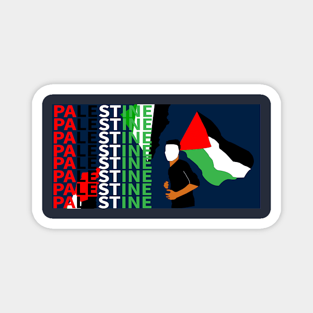 Palestinian fighter flag Magnet by gurukreatif