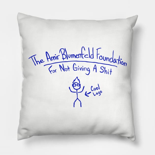 The Amir Blumenfeld Foundation Pillow by blairjcampbell