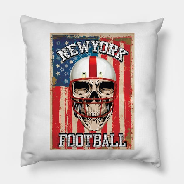 American Skull 1 Pillow by LennyLima17