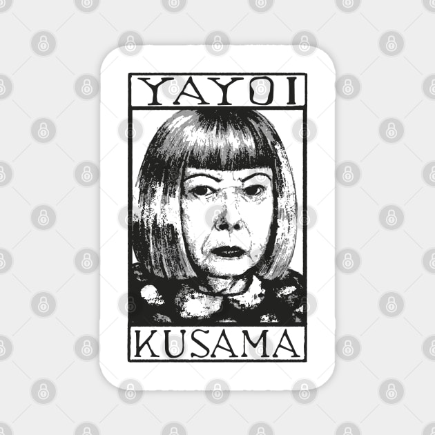 Yayoi Kusama Magnet by Portrait Art