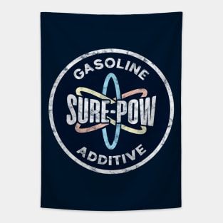 Sure-Pow Gasoline Additive (Redesigned - Dark Blue Worn) Tapestry