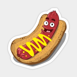 Hot Diggity Dog - with Mustard Magnet