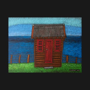 Shed by the Sea - Matanaka, Otago, New Zealand T-Shirt