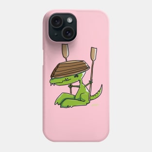 Dinosaur with Rowing Boat Phone Case