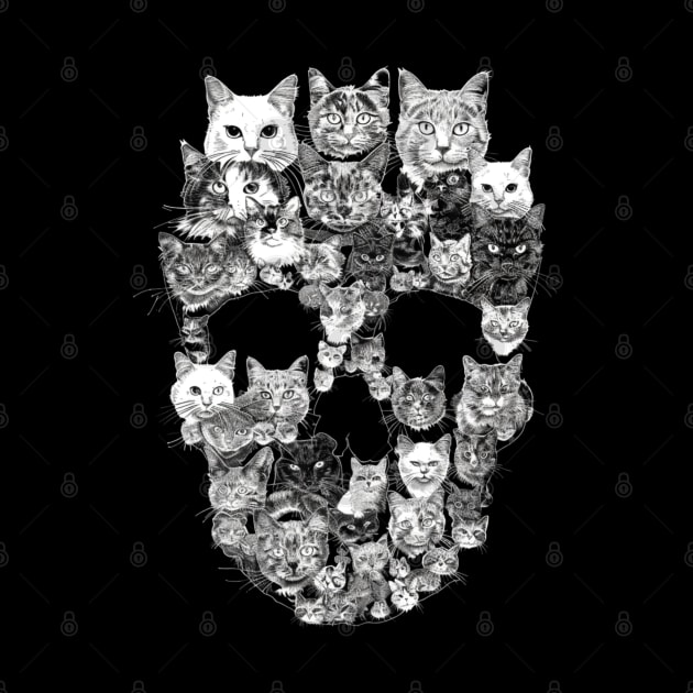Cat Skull Pendants by BilodeauBlue