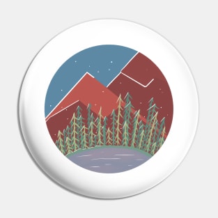 Snowy Mountains / Nature Camping Trip Pin