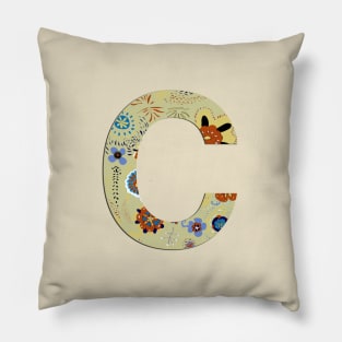 Monogram letter C Pillow