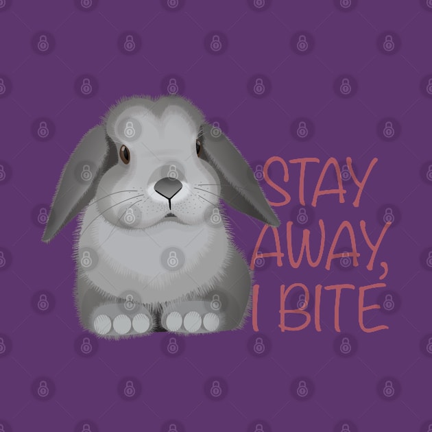 "Stay away, I bite" bunny by Tefra