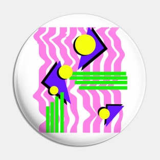 90's Vibrant Geometric Pattern T-Shirt Pin