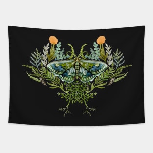 Moth with Plants Tapestry