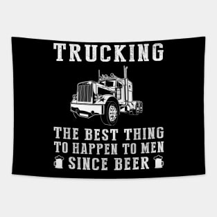 Hauling Laughter: 'Truck - Better Than Beer & Wine' Funny T-Shirt Tapestry