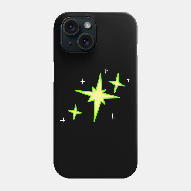 Green Sparkle Stars Phone Case by saradaboru