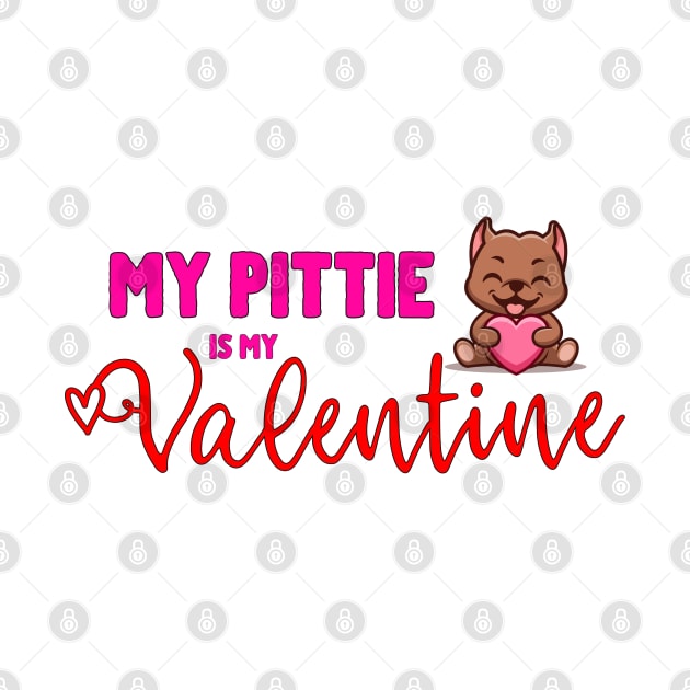 My Pittie is my Valentine by TempoTees